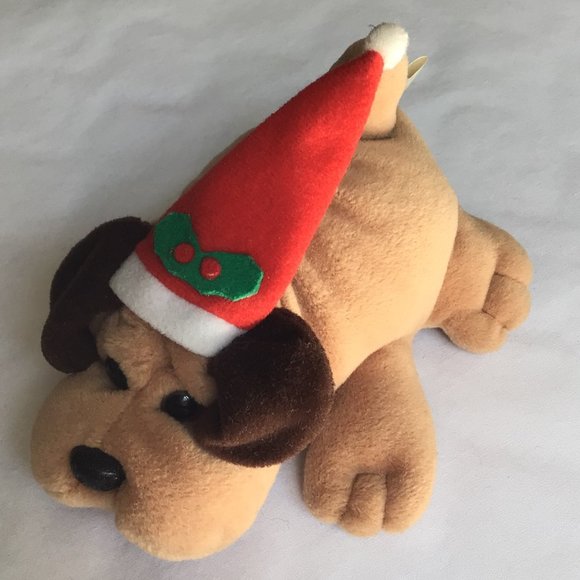 Christmas Puppie Tan with brown ears Vintage - Picture 3 of 6